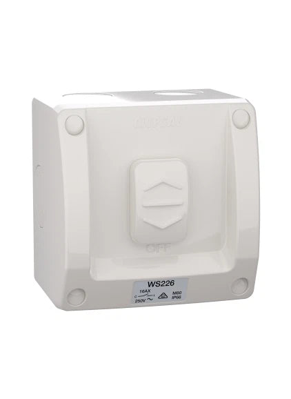 Clipsal Weather Protected Power Point Outlet Sockets + Switches  - Grey