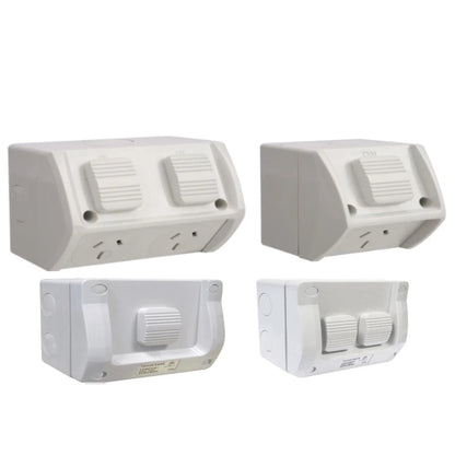 Weatherproof outdoor power point outlet socket and switches, external GPO
