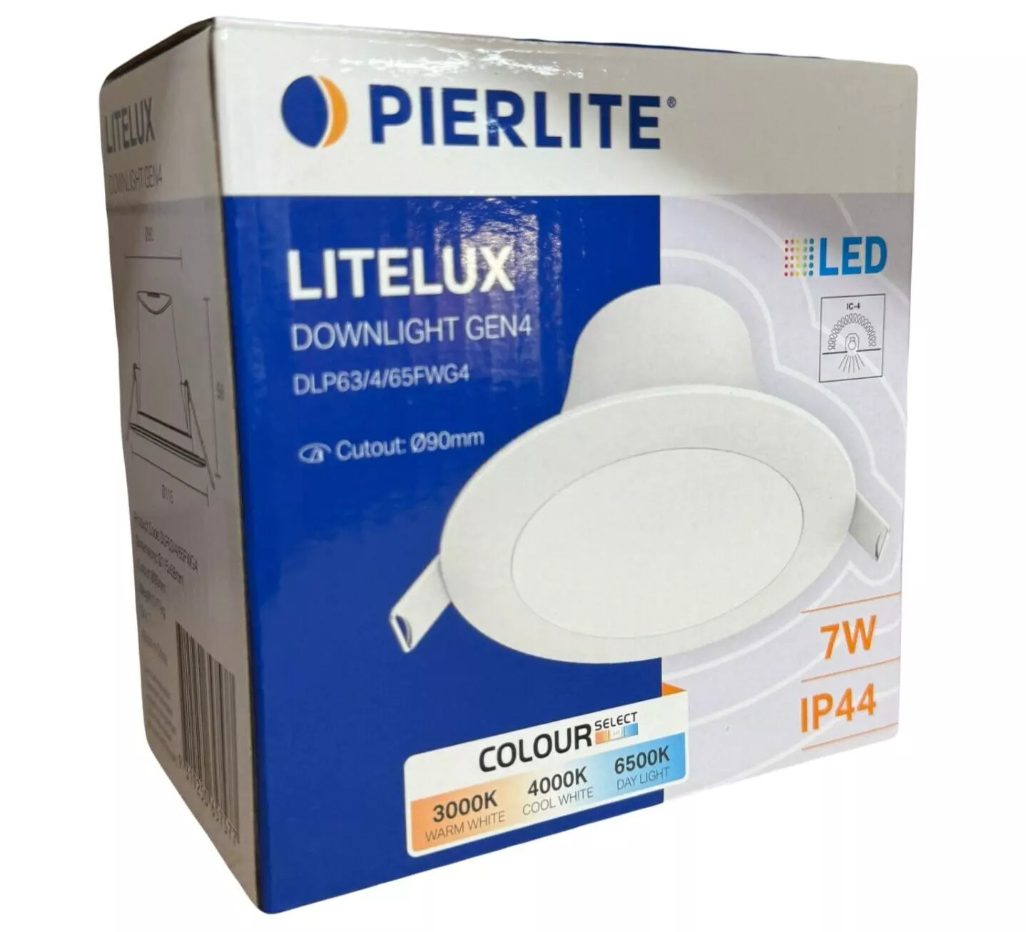 Pierlite Litelux Downlight - DLP63/4/65FWG4 - 7W White TriColour Gen 4
