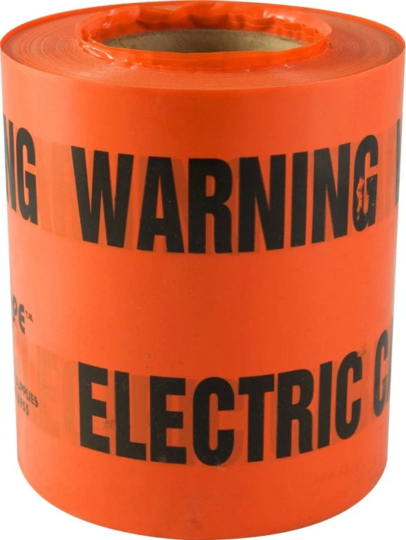 Underground Marking Tape 500m x 100mm Orange Electric Cable Below TUFUGWTO500M