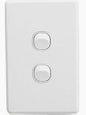 Clipsal C2032VA-WE Classic C2000 2 gang light switch white