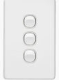 Clipsal C2033VA-WE Classic C2000 3 gang light switch white