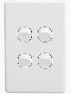 Clipsal C2034VA-WE Classic C2000 4 gang light switch white