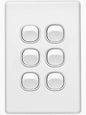 Clipsal C2036VA-WE Classic C2000 6 gang light switch white