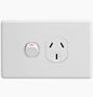 Clipsal C2015-WE Classic C2000 single powerpoint GPO white