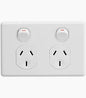 Clipsal C2025-WE Classic C2000 double powerpoint GPO white