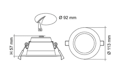 SAL S9071TC 10W LED downlight - image 2