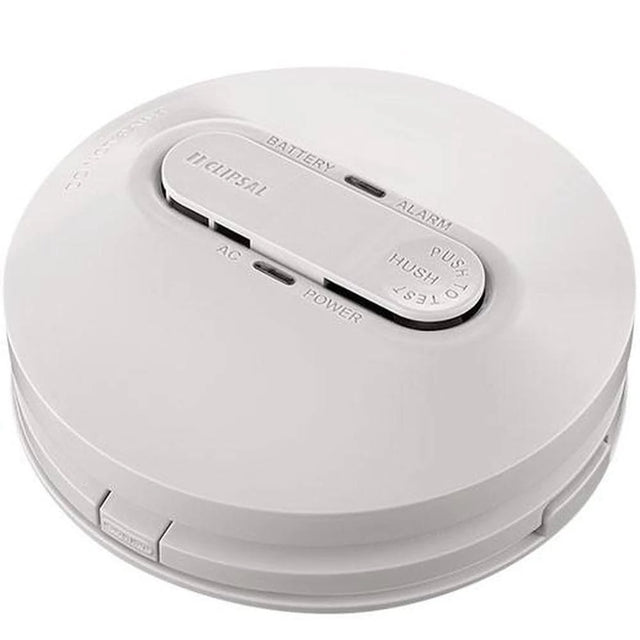 Clipsal 755PSMA4 photoelectric smoke alarm, surface mount, 240V mains with 9V battery backup