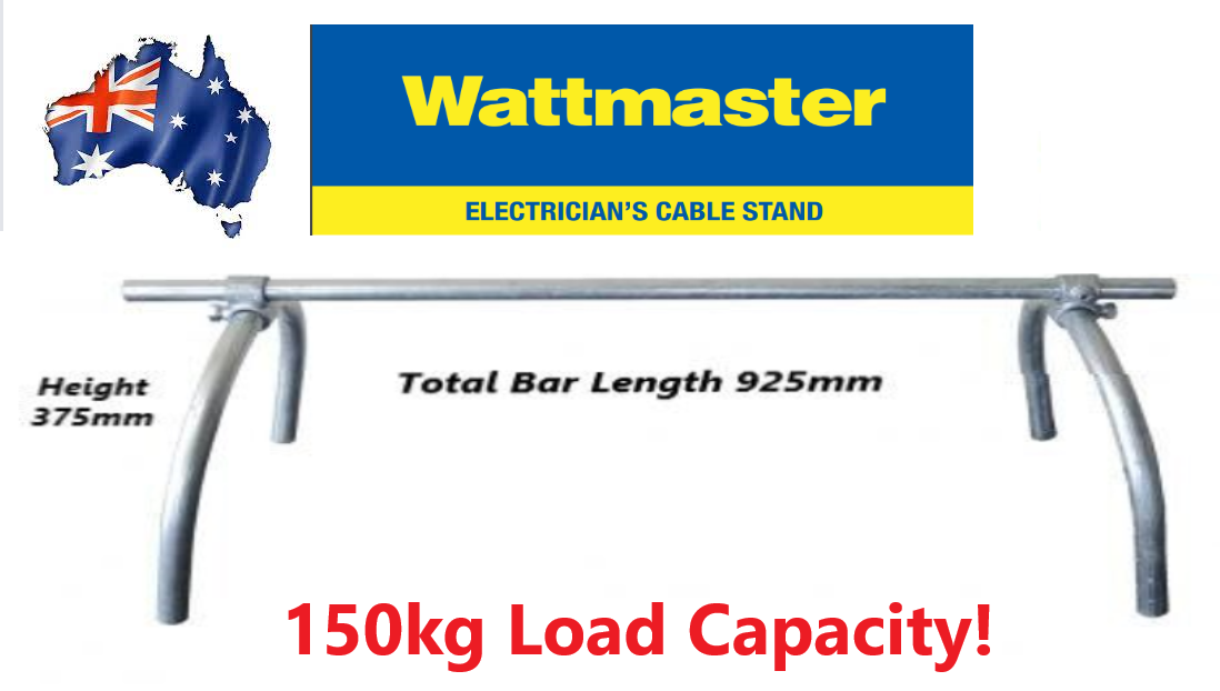 Wattmaster 150kg Cable Drum Stand - Electrician's Cable Roller Stand