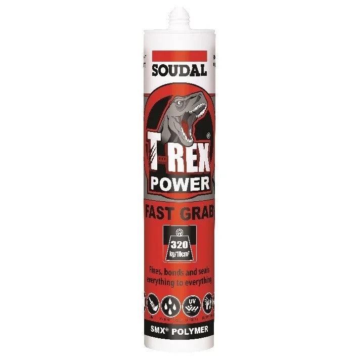Soudal T-Rex Power Fast Grab SMX Polymer Sealant Adhesive